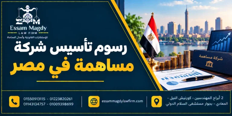 رسوم تأسيس شركة مساهمة